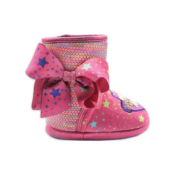 JoJo Siwa Kids Size 7/8 Bootie Slippers Bow Sequins Jojo BowBow Artwork - Picture 5 of 7